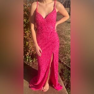 COPY - Sherri Hill Pink Sequin Prom Dress